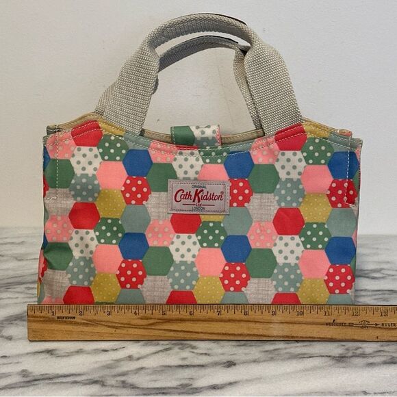Cath Kidston London Colorful polka dots quilted design coated canvas Tote - Picture 9 of 14